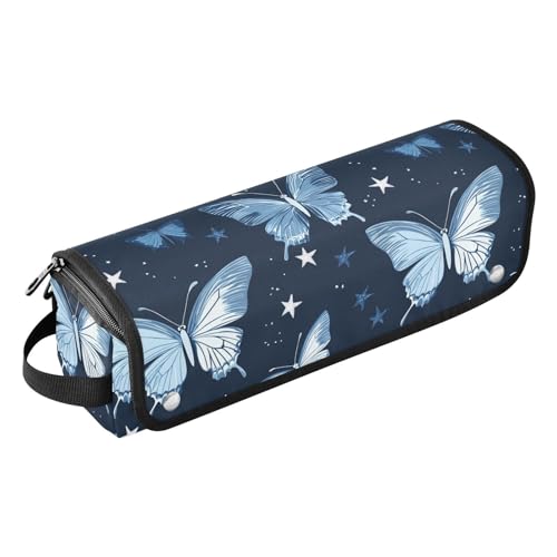 Bolso organizador Butterfly Starry Navy para herramientas de cabello como planchas, rizadores y accesorios, con tapete resistente al calor, portátil para mujeres miniatura 1