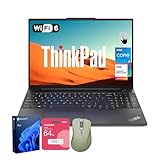 Lenovo ThinkPad E16 Business Laptop, 16" FHD+ Touchscreen, Intel 10-Core i5-1335U, Fingerprint, Backlit, HDMI, Thunderbolt 4, 1080p Webcam, Wi-Fi 6, Win11 Pro (Black, 40GB RAM | 1TB SSD)