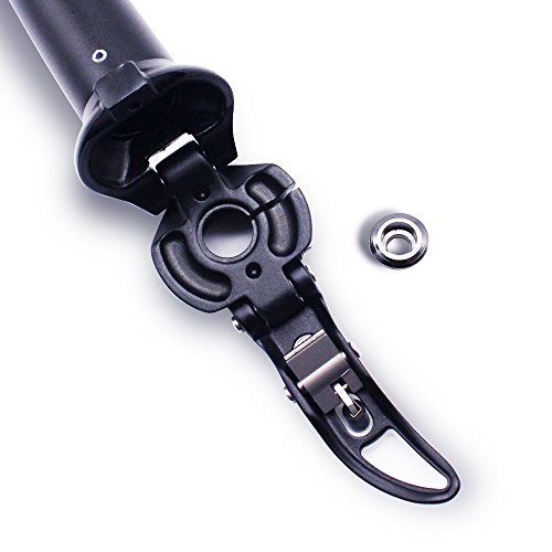 Senqi Handlebar Aluminum Alloy Folding Stem Without Teeth Adjustable Folding Riser Stem Set Bicycle Accessories 28.6×25.4×410Mm Bsz005(Black) #TOP3