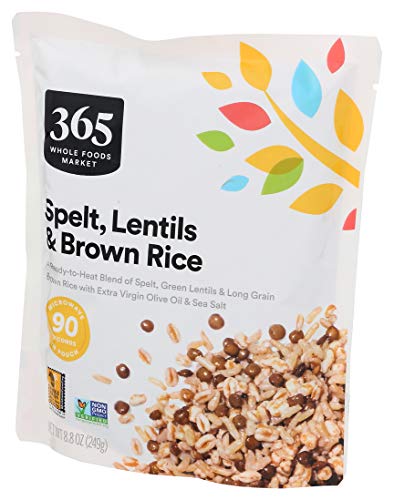 Image of 365 by Whole Foods Market, Spelt Green Lentils & Brown Rice, 8.8 Ounce (Pack of 4)