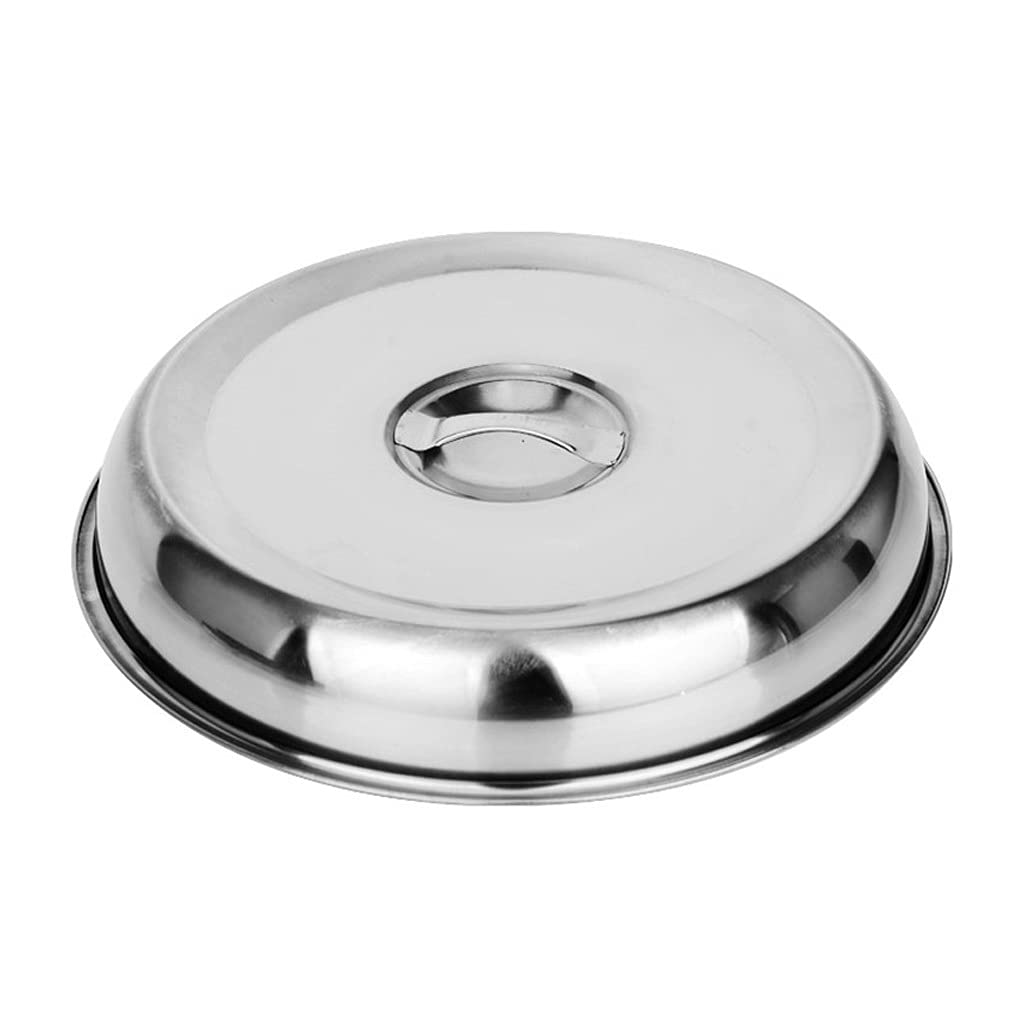 Couvercle en acier inoxydable 28cm pour poêle wok et casserole de cuisine ronde