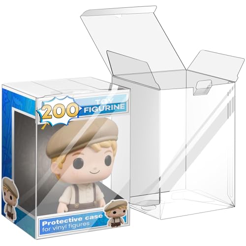 40 Pack Clear Protectors Case Compatible with Funko, 4" Pop Figures Case Protectors, Crystal Clear Display Cases for Collectibles with Locking Tab