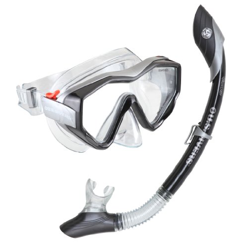 U.S. Divers Adult Anacapa I Mask and Island Dry Snorkel Combo