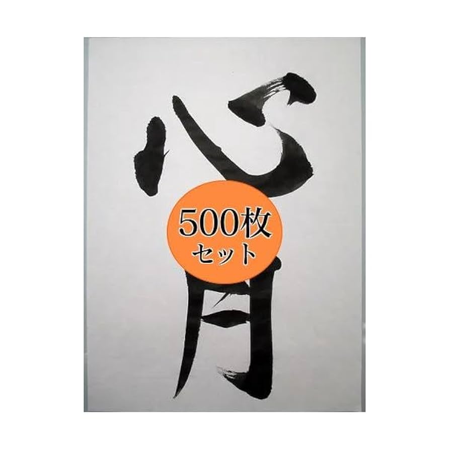 Amazon.co.jp: 工房墨彩舎 国産書道半紙【心月半紙 500枚】機械