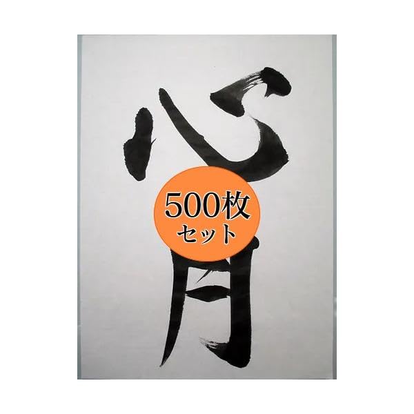 Amazon.co.jp: 工房墨彩舎 国産書道半紙【心月半紙 500枚】機械漉き