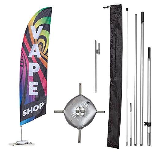 Vispronet Vape Shop Feather Flag Kit – 13ft Swooper Flag