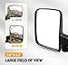 UNIGT Side View Mirrors Compatible with 2013-2023 Polaris Ranger 500 570 900 - Fits Pro-Fit Cab, Lock N Ride, Factory Cage Frame - NOT FOR ROUND ROLL BARS