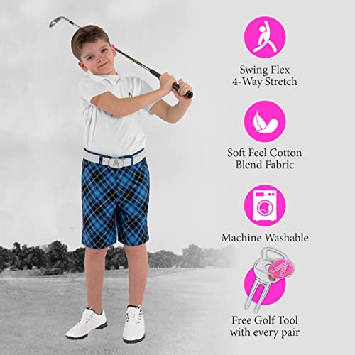 Image of Royal & Awesome Kids Bright Funky and Funny Golf Shorts