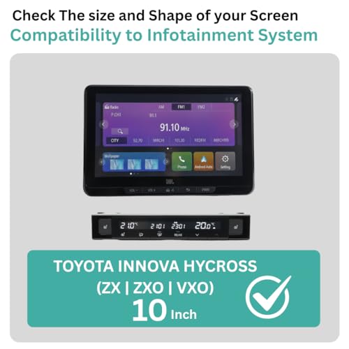 Image of Wisely Premium Screen Guard for TOYOTA INNOVA HYCROSS ZX ZXO VXO GXO FACELIFT 10.1-Inch Display Car Infotainment System Protector - Stereo Accessories - Touch Responsive, HD Clear, Easy Installation