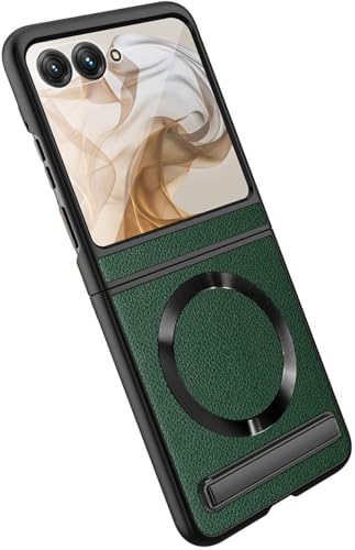 KOOLRIVER�EMoto Razr 50/50s �P�[�X �ϏՌ� �J�o�[ PC+PU���U�[ �܂肽���݌^ �}�O�l�b�g�z�� �V���v�� �ی�P�[�X[Moto Razr 50/50s(�O���[��)]