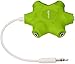 AmazonBasics 5-Way Multi Headphone Splitter, Lime Green