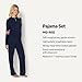 Amazon Essentials x Sofia Grainge Women's Long Sleeve Henley Pajama Set, Navy, Small