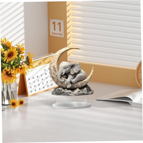 Décoration table plate en acrylique 2D éléphant, cadeau déco idéal