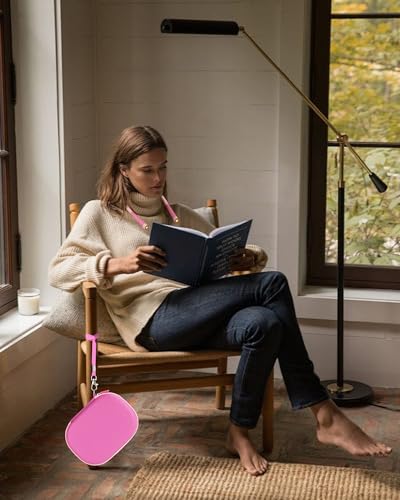 Image of Reading Light Case for Glocusent LITOM LEDGLE TSINGREE, Portable Book Light Case, Pink, Small