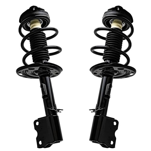 Image of Detroit Axle - FWD Front Struts & Coil Springs Sway Bar Links Outer Tie Rod Ends Replacement for 2009-2012 Nissan Murano - 6pc Set