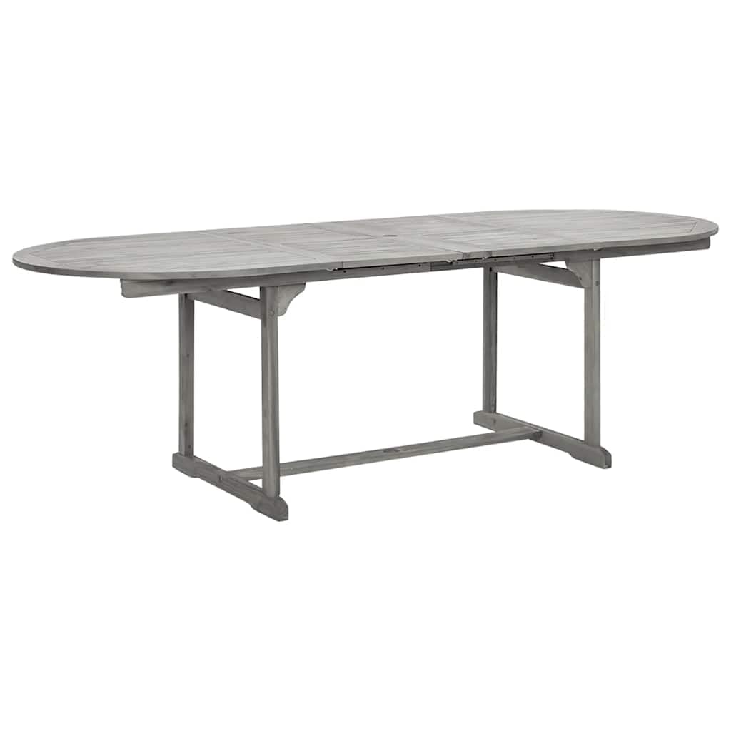 Rozsuwany stół ogrodowy z litego drewna akacjowego, (160-240) x 100 x 75 cm, drewniany stół do ogrodu, rustykalny stół dla 8-10 osób, trwały i odporny na warunki atmosferyczne
