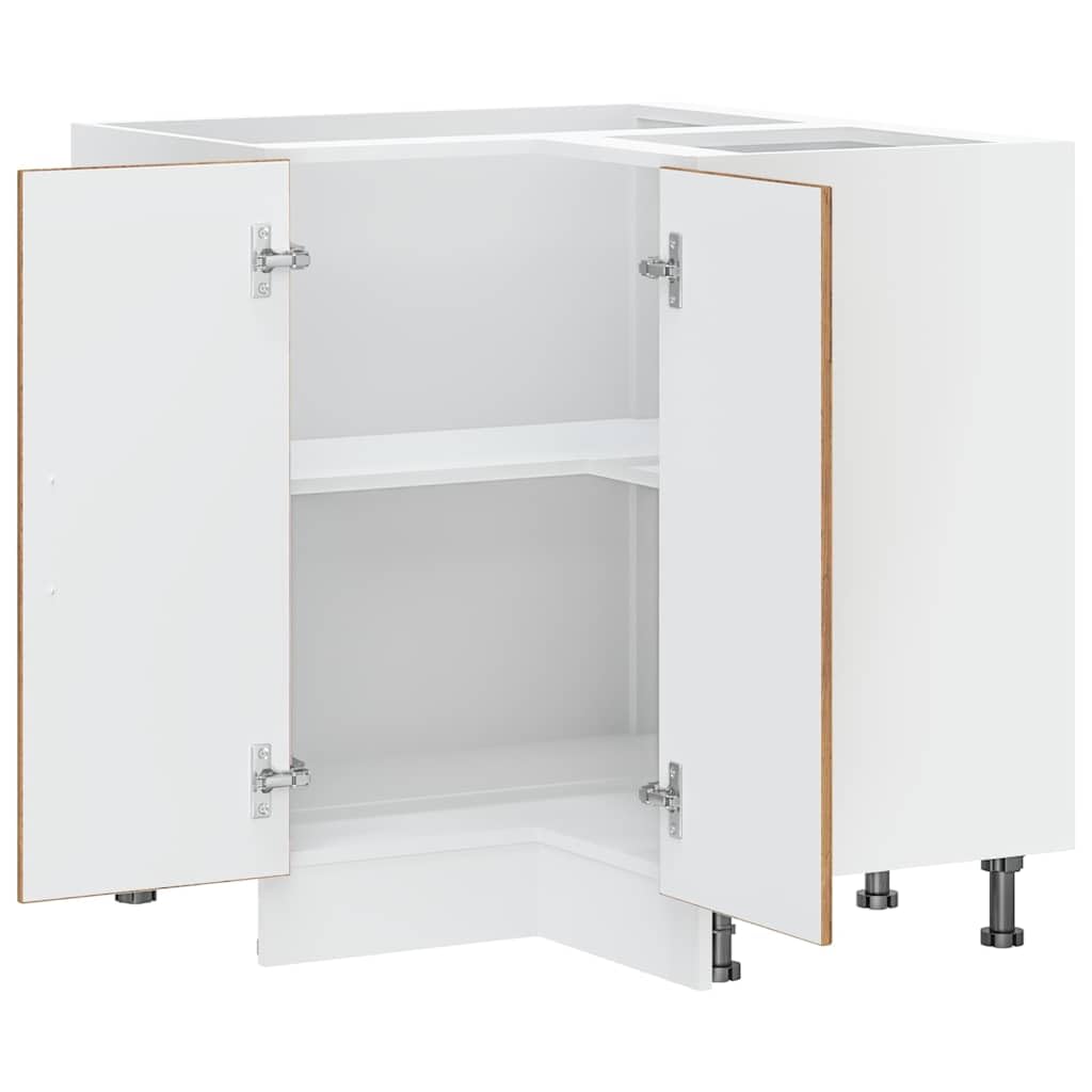 Lucca - Mobiletto angolare da cucina, effetto legno anticato, con piedini regolabili e 70 kg, ideale per riporre oggetti, vetrina, credenza, dispensa, sala da pranzo, cucina