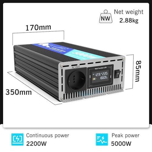 Onduleur pur sinus 12V élimine les parasites électriques sur les écrans de camping-car - 5