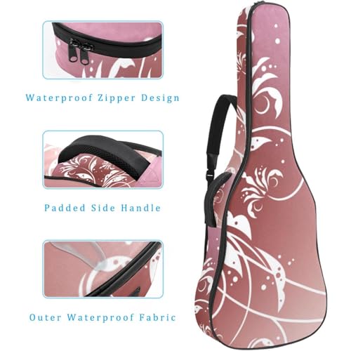Housse de guitare en tissu Oxford épais rembourré avec boucle de suspension et sangle de cou Motif sans couture avec plumes de paon 101,6 cm, Multicolore 5., 42.9×16.9×4.7 in, Sac de transport - Les Beatles, Paul McCartney, John Lennon, RIngo Starr, George Harrison Housse de guitare en tissu Oxford épais rembourré avec boucle de suspension et sangle de cou Motif sans couture avec plumes de paon 101,6 cm, Multicolore 5., 42.9x16.9x4.7 in, Sac de transport – Image 5
