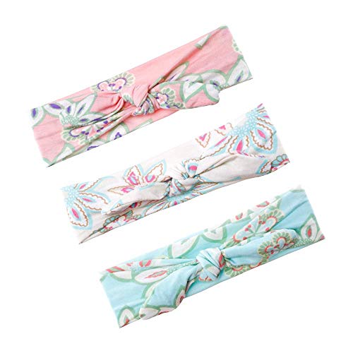 Gugzy Baby Headbands Baby Girl’s Elastic Fabric Rabbit Ears Bow Knot, Baby Bow Headbands, Hair Accessories, Suitable for Newborn Infants Toddlers | Multicolour (3)