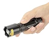 Alonefire X004 4 Color in 1 LED Tactical Torch Rechargeable Red Green Blue White Light Flashlight Waterproof Zoomable with Lithium Battery, Charger for Camping Hiking Hunting Fishing Police Adults - Image 5