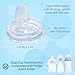 2Pack Sippy Cup Conversion Kit Compatible with Philips Avent Baby Bottle, Transition Kit with Silicone Sippy Spout Nipple, Replacement Spouts Leak-Proof, BPA-Free, Easy to Clean