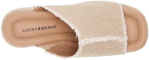 Lucky Brand Women's Scippio Platform Wedge Sandal, Natural, 9.5 | Image 4