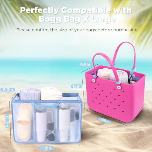 OUTXE Beach Bag Organizer Compatible with X Large Bogg Bag Accessories Inserts, Lightweight Mesh Insert Divider Pouch for Original XL Bogg Bags, Beach Tote Bags Insert for Organizing by OUTXE - Image 2