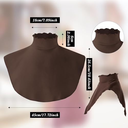 Image of Cutecrop Turtleneck Dickey Extra Large Fake Collar Detachable Dickey Collar Half Mock Turtleneck for Men Women