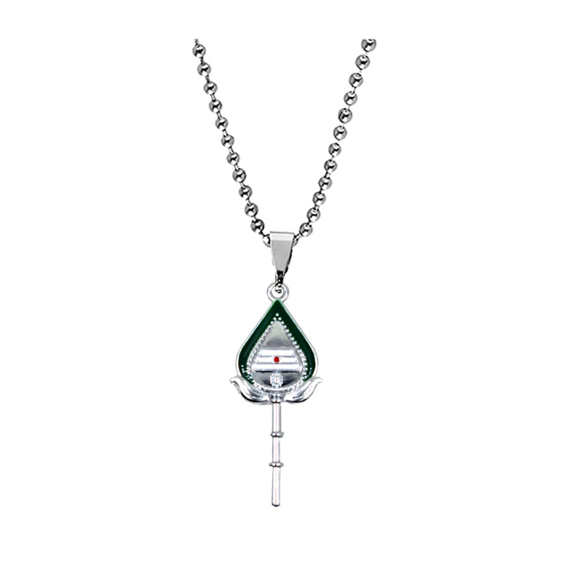Lord Tripundra Murugan Vel Bead Chain Religious Pendnet for Men and Women