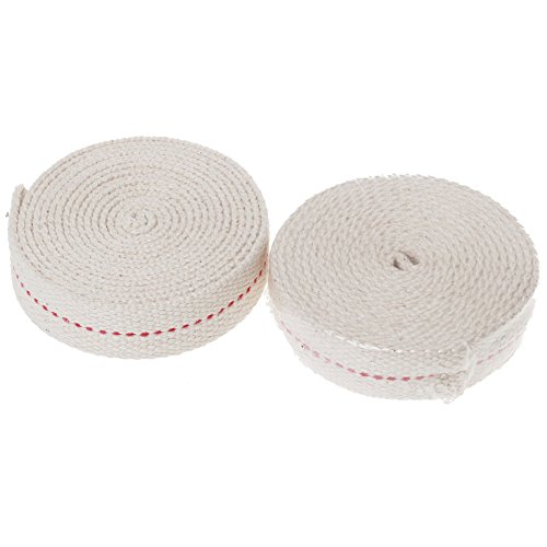 13 Feet/ 2 Rolls Cotton Oil Lamp Wick, 3/4 Inch Replacement Oil Lanterns Wick for Oil Lamps and Oil Burners