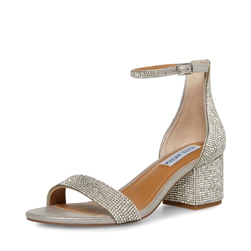 Steve Madden Steve Madden Women's Irenee, Silver Rhinestone, 9.5 M