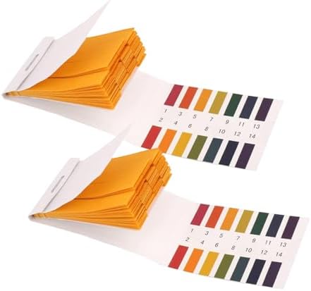 2 Pack pH Test Strips, 160 Strips pH 1-14 Universal Litmus Test Paper
