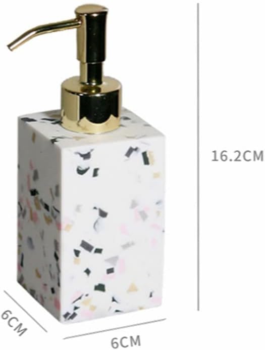 Home Creative Terrazzo Lotion Bottle Water Cup Makeup Toilet Brush Four-Piece Set Bathroom Accessory