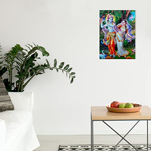 PAPER PLANE DESIGN Radha Krishna Wall Picture Poster For Home, Office And Factory