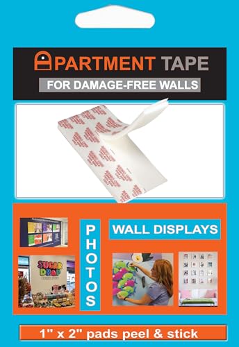 Image of Apartment Tape re-stickable mounting Strips for Hanging Photos and Objects to Wall