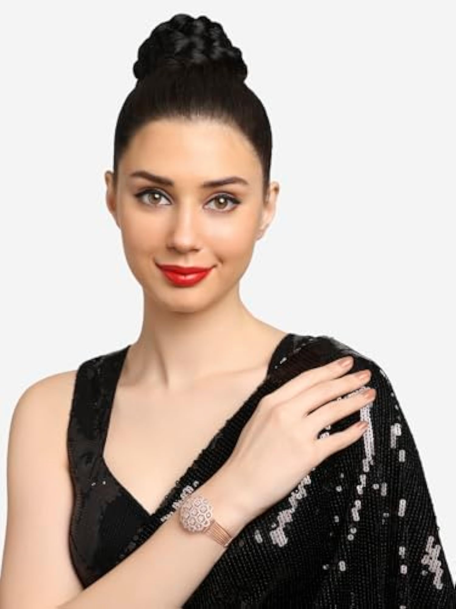 CZ Brass Kada Bracelet - Women's Jewelry Accessory