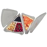 PIZZA STAX™ – 2-Pack Reusable Stackable Pizza Storage Container for Leftover Pizza Slices, Space-Saving Design, On-the-Go Lunch Box & Snack Container, BPA Free, Microwave/Dishwasher Safe, Made in USA
