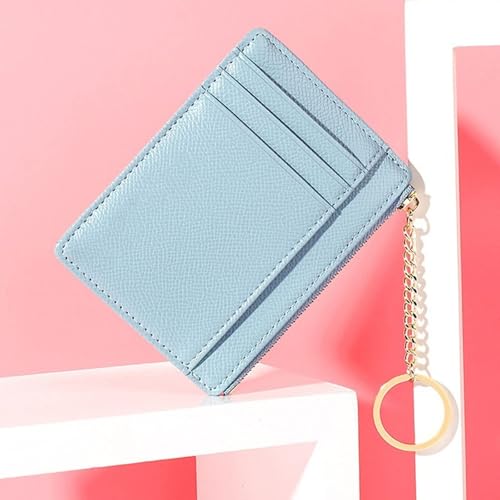 Women's Wallet Zipper PU Leather Coin Purse Small Wallet (Gray) - Compact Travel Wallet with Multiple Compartments for Cards, Coins, and Cash(Red)3