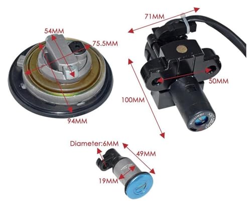 Llave de bloqueo con interruptor de encendido de alta precisión para CBR954RR 2