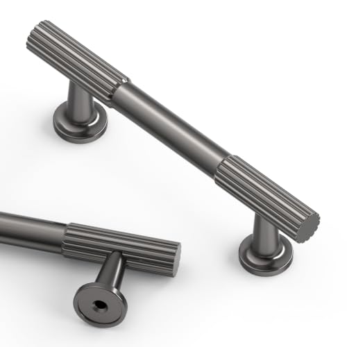 Asidrama 2 Pack 3 inch Brushed Black Nickel Kitchen Cabinet Handles