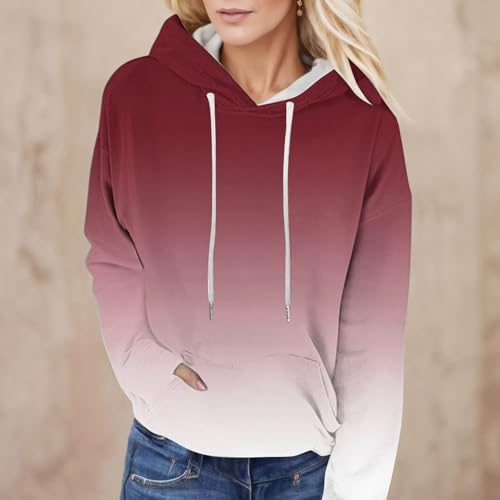 Sweat à capuche pour femmes ample manches longues coupe confort - 2