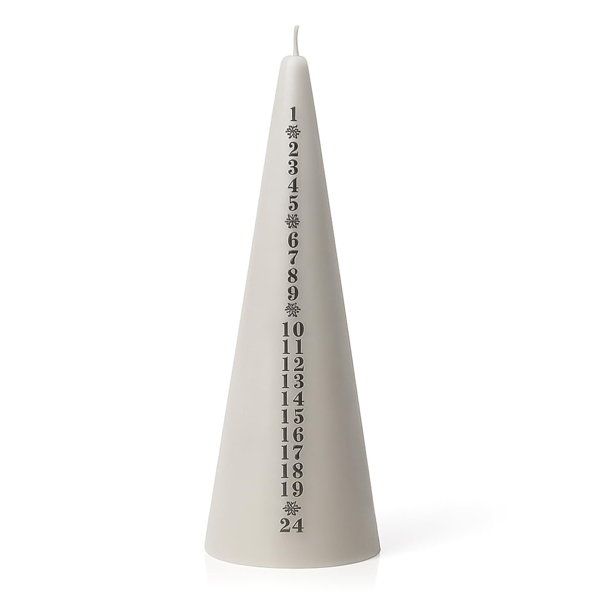 Zopper Ivory 20Cm Advent Candle - 24 Day Taper Christmas Countdown Numbered Candle For Holiday Decoration, Christmas Festive Home Décor & Seasonal Gift Idea