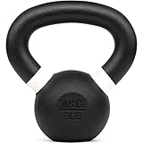 Yes4All Powder Coated Kettlebell Weights with Wide Handles & Flat Bottoms – 4kg/9lbs Cast Iron...
