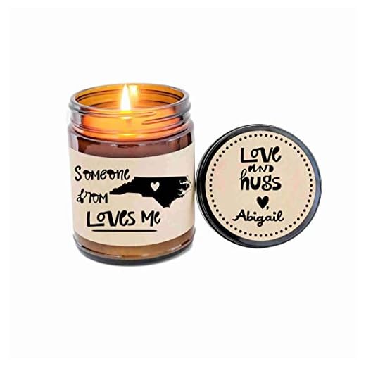 North Carolina Love Someone from North Carolina Loves Me Long Distance Gift LDR Gift Miss You Gift Heart in North Carolina State Pride