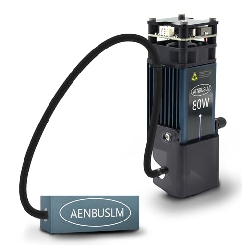 Módulo láser con soporte de aire, módulo de corte de grabado láser de 80 W para cortador láser y máquina grabadora láser, potencia de salida de 10 W, FAC integrado, doble punto comprimido ultrafino