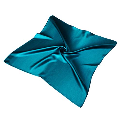 Premium 100% Pure Mulberry Silk Solid Color Square Scarf 21.5"2