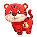 Poupée en peluche The Year of Tiger Mascotte de bon augure Tigre Dessin animé Zodiaque Tigre Lunaire Nouvel An Cadeau de fête 25 cm