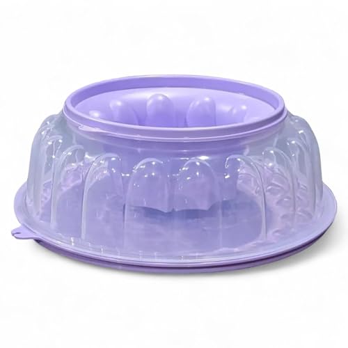 Tupperware Jel Ring Mold 6 cups in Lilac purple