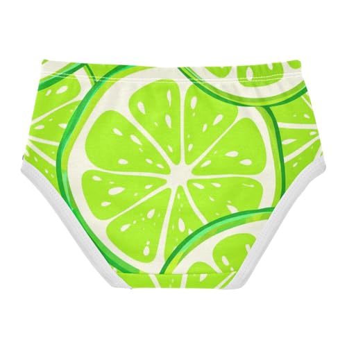 Cotton Girls Underwear Toddler Green Lime Slices Girl Panties Cute Fancy Kids Briefs Undies 2t2